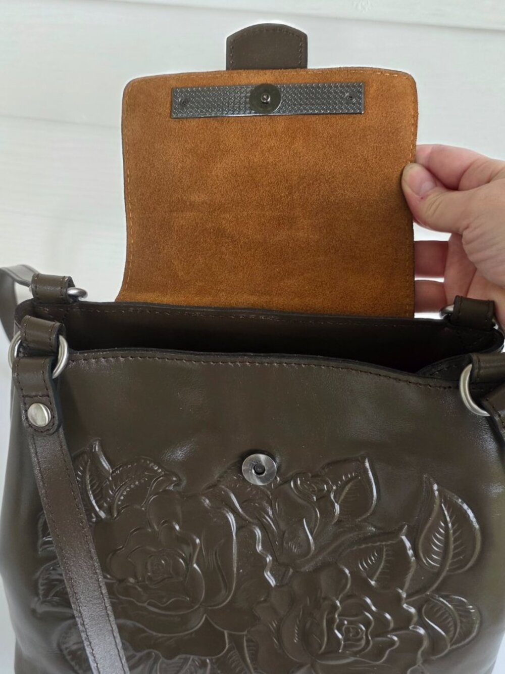 NWT Patricia Nash Larone shoulder bag mushroom brown - Picture 11 of 14